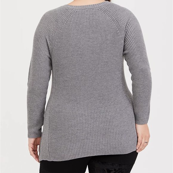 Torrid Ribbed Pullover Side Zipper Sweater 1X - Picture 4 of 15